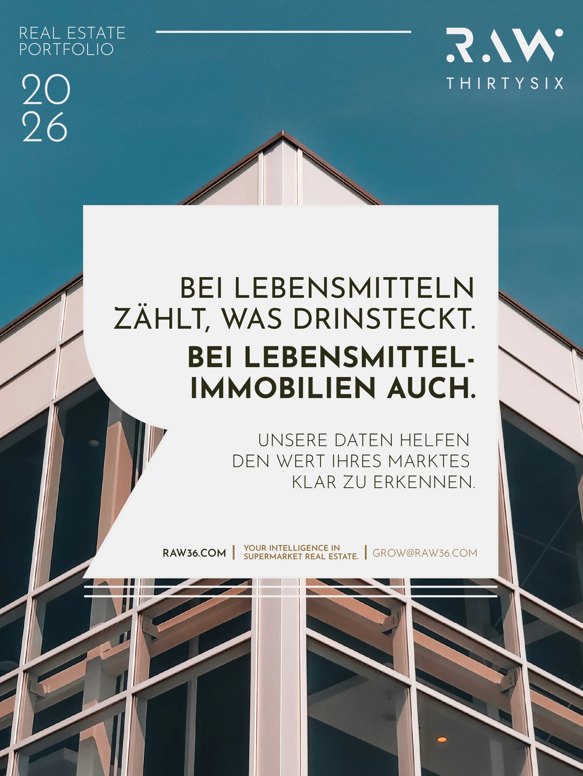 Bei Lebensmitteln zählt, was drinsteckt. Bei Lebensmittel-Immobilien auch.